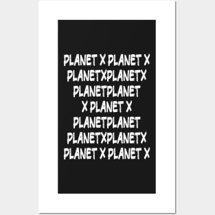 Planet X Space Logo Science Fiction Sci fi Posters and Art